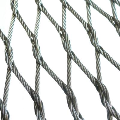 China Rustproof High Strength Knotted Stainless Steel Wire Rope Mesh 316 For Bridge Railings for sale