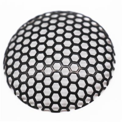 China Nice thickness 1mm hexagonal hole perforated metal grills for decoration fencing for sale