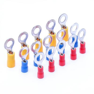 China PVC+ Brass Factory Cable Hook Wire Crimp Connector Round Direct Circle Stamping Terminal Insulated Ring Electric Crimp Terminal for sale