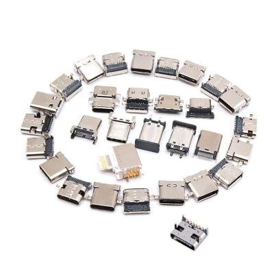 China Vertical Type-C Jack Port PCB DIP C 6P USB SMT Hot Selling PCB Mount USB Female Connector for sale