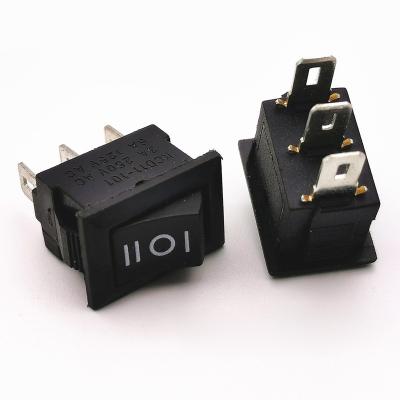 China Hot sale KCD1-101 15*21mm 12V t85 15A 250VAC plastic rocker switch kcd1 black kcd1 dtdp spdt 6pin rocker switch ON/OFF for sale