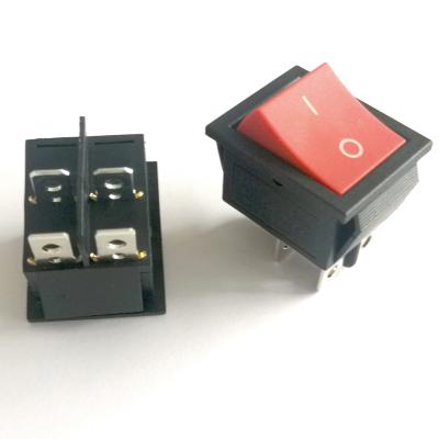 China KCD4 Copper/Silver AC 20A 125V 16A 250V T85 DPST 4 Pins 2 Position ON Without Boat Light Illuminated Rocker Switch for sale