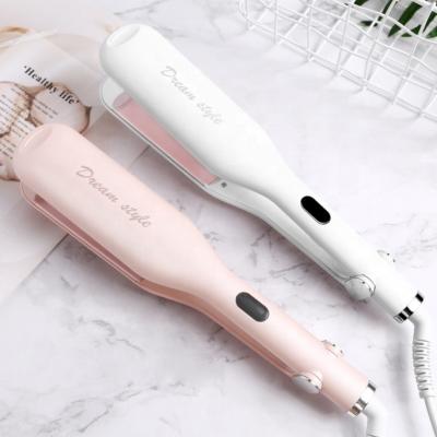 China Ceramic Hair Curler Ceramic Wave Curling Perm Rod Splint Straight Egg Waffle Dual Function Curling Iron for sale