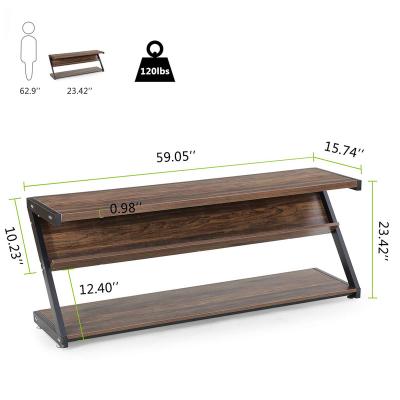 China MDF Regular Board Industrial Media Rack With Metal Frame TV Stand High Quality for sale