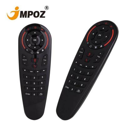 China LED Voice Control 2.4g Fly Air Mouse Keyboard Touch Control Wireless Motion Sensing Mini Remote Control Box For Android TV for sale