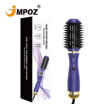 China Car 2 IN 1 One Step Hair Dryer Hair Straightener Curler Hot Comb Electric Hair Drier Airbrush Brush Hair Styling Tools for sale