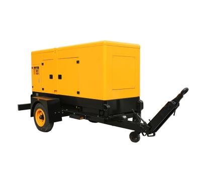 China Diesel engine power generador electrico trailer 60kw mobile towable generator GNR for sale