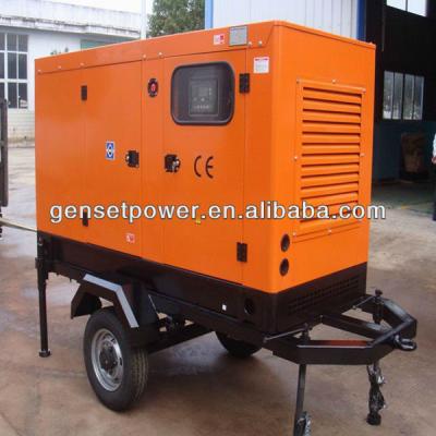 China 20kva - 450kva silent type trailer generator with normal quality GNR for sale