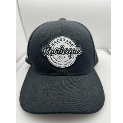 China JOINT Custom Black Hat With Woven 6-Panel Patch Hat for sale