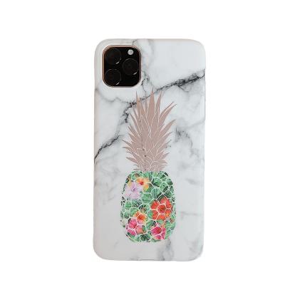 China Shockproof Tan Marble Pineapple Xs Frosted Soft 8 Plus 11 Cover Device Fits Custom Cell Phone Case for sale