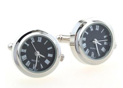 China Round Electronic Watch Style Stainless Steel Cufflinks For French Shirt Cuffs for sale