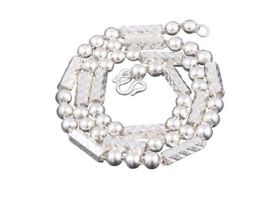 China Luxury Handmade 925 Sterling Silver Chain In Pillar Round Ball Mixed Style for sale