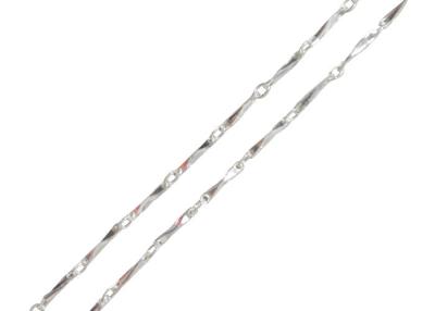 China 1.2mm Craved Pillar Link 925 Sterling Silver Chain With Double Head Line Claw Clasp for sale