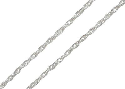 China Double Oval Ring Link 925 Sterling Silver Rope Chain Silver / Gold Plated for sale