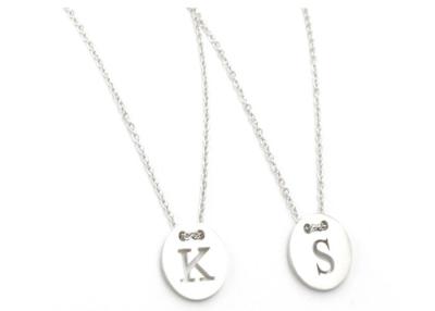 China TUV / SGS Standard Stainless Steel Pendant Hollow Letter Shaped Silver Color for sale