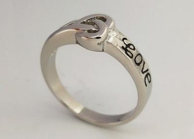 China FFashionable Custom Stainless Steel Rings For Men And Women With Letter Love for sale