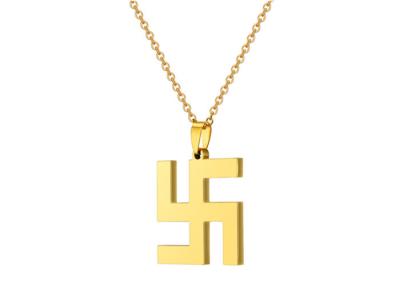 China Stainless Steel Retro Style Earth Gold Pendant Personality Necklace Men and Women Pendant Fashion Chain Necklace for sale