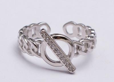 China Creative Watch Strap Opening Ring Ladies S925 Silver Personality Fashion Index Finger Ring for sale