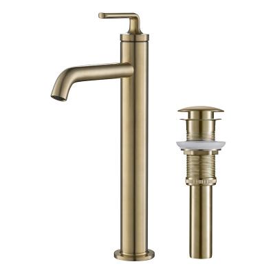 China Other Single Handle Container With Pop Out Drain Stainless Steel Sink Bathroom Faucet for sale