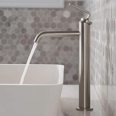 China Other Metal Single Handle Container With Pop Out Drain Stainless Steel Sink Bathroom Faucet for sale