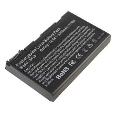 China Laptop Replacement Battery 14.8V 5200mAh 8cells for ACER BATBL50L8 3100 3690 5210 5650 9810 for sale