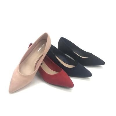 China Lightweight Ladies Classic Pointed Toe Kitten Heel Slip On Dress Office Pump For Women Heel Shoes for sale