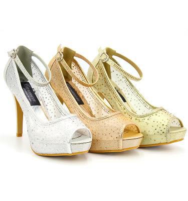 China Transparent Sexy Clear High Heels Strap Match Diamonds Mules Anti-slippery Rounded Toe Stilettos Sandals Dress Heel Sandals For Women for sale