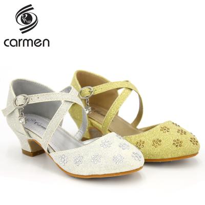 China Round DIY Fashion Style Girl's Shoes Unique Princess Party Wear Soft Children's Elegant Shoes for sale