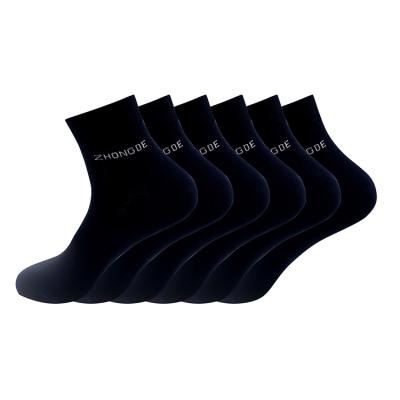 China High Quality QUICK DRY Cotton Men's Famous Brand Breathable Solid Color In-Tube Blacksweat-absorbent Sports Socks 100% for sale