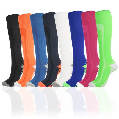 China QUICK DRY Custom Logo Compression Sports Football Stocking Outdoor Socks Men Colorful Solid Socks for sale