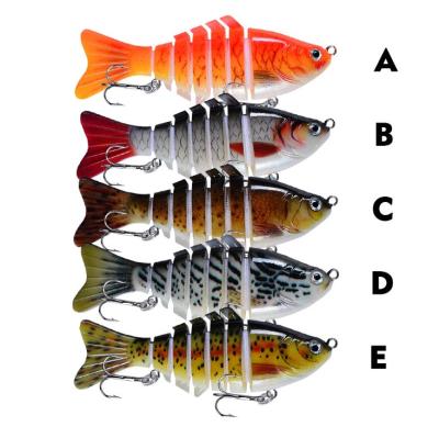 China Hot Selling 15.5g Multi Sections Plastic Swimbait Lure 10CM Bionic Fishing Fish Plastic Hard Bait for sale