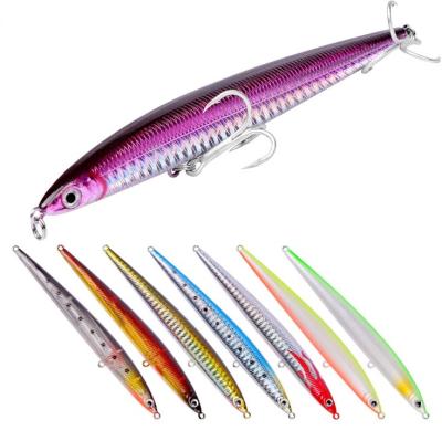 China Wholesale 29g 13.3cm Plastic Minnow Bait 8 Color 4# BKB Plastic Artificial Hard Hook Bait for sale