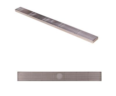 China Modern Tiled Polished Aluminum Linear Shower Bathroom Sink Drain Drain Brushed Mondeway Stealth for sale