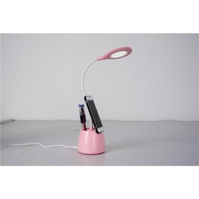 China Modern Multifunctional Portable Desk Lamp Pen Holder Led Desk Lamp With Pen Holder for sale