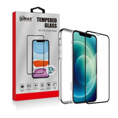 China Amazon Simple Easy 1 Hot Pack Clear TPU Case With Tempered Glass Screen Protector For iPhone 11 12 Case With Screen Protector for sale