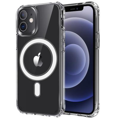 China 2020 Magsafing Transparent Designers Magnetic Card Holder Simple Easy Clear Phone Case for Iphone 12/Iphone 12 pro max with magsafing for sale