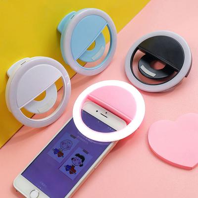 China Selfie Ring Clip For Luminous iPhone/Huawei/xiaomi LED Ring Flash Light Portable Simple Easy Universal Phone 28 LED Selfie Lamp Mobile for sale