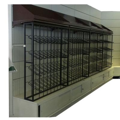 China Esd protection supermarket display gondola shelving for wine bottles for sale