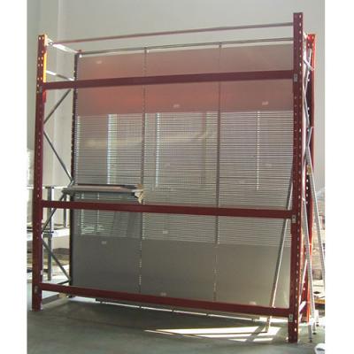 China Esd Protection Integrated Hypermarket Shelving And Racking With Hole Back Panel for sale