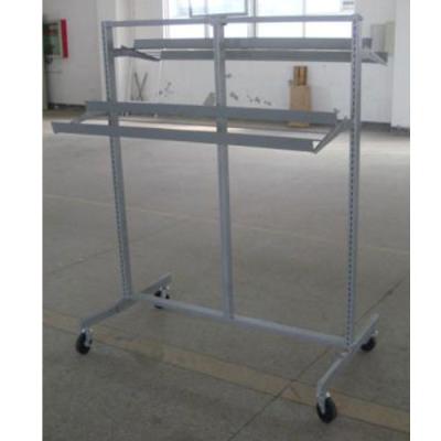 China Single Sided Rolling Gondola Shelving With Wheels For Supermarket Clothes for sale