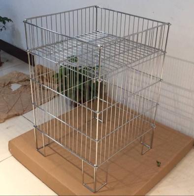 China PROMOTION GOODS wire bin and wire cage with chrome surface in supermarket for sale