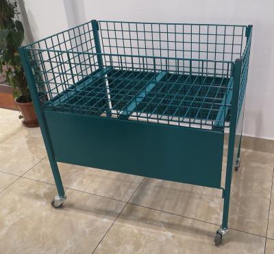 China PROMOTION GOODS wire bin and promotion cage on wheels with colorful powder coating surface in supermarket and stores for sale