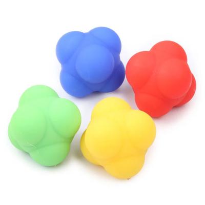 China Custom Silicone Logo Agility Coordination Exercise Agility Speed ​​Hexagon Reaction Training Ball for sale