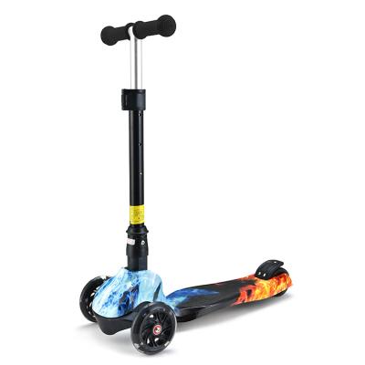 China Mini New PU Folding Maxi Large Adjustable Kid Kick Scooter With Led Ignition Wheel for sale