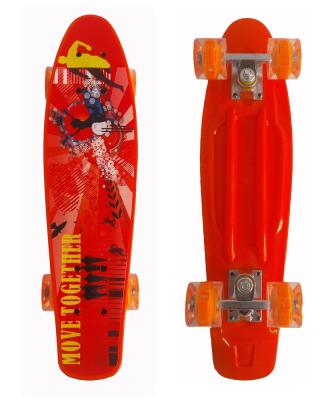 China Youth Flashing Light 22inch PP Skateboards Skateboard For Kids Boys Youth Beginners for sale