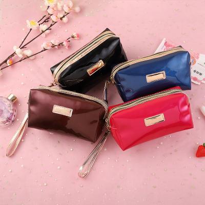 China High Quallity Women Travel Convenient Makeup Case Pouch Luxury Toiletry Bag PU Leather Waterproof Portable Cosmetic Storage Bag for sale