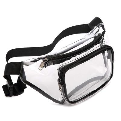 China Water proof Custom Logo Pvc Clear Transparent Sports Outdoor Fanny Pack Waterproof Rafting Fitness Travel Portable Storage Waist Bag for sale