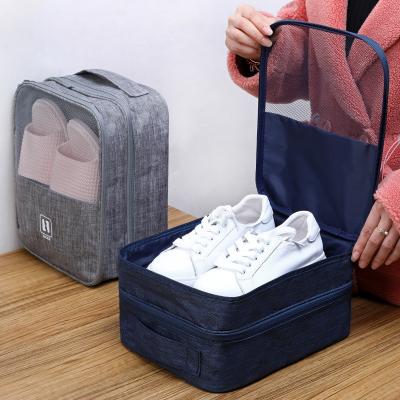 China High Quallity Cationic travel waterproof zipper shoe organizer pouch bag double dry and wet separation shoe box portable shoe storage bag for sale