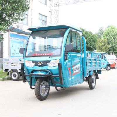 China Chinese LK Heavy Hydraulic Electric Cargo Lift Electric Cargo Tricycle Enclosed Closed Cabin for sale