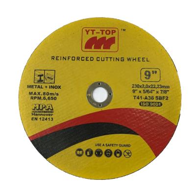 China Steel/Iron Top Class 230mm Stainless/Steel Cutting Disc Abrasive Disc For Corte Disco Stainless Steel for sale